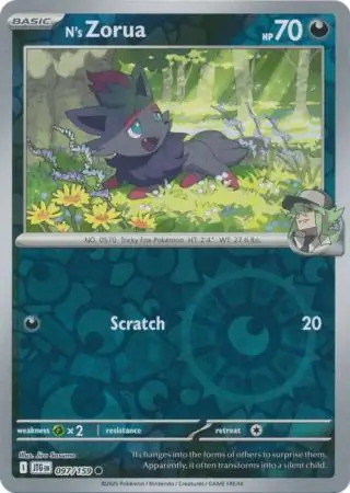 N's Zorua Reverse Holo