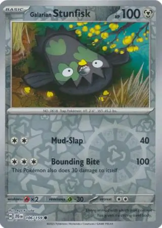 Galarian Stunfisk Reverse Holo