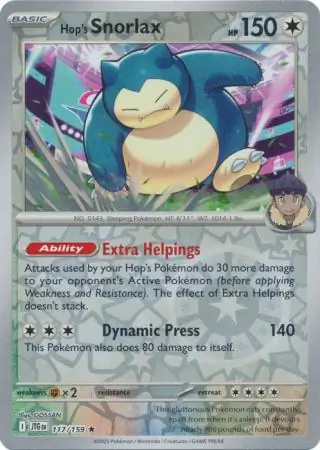 Hop's Snorlax Reverse Holo