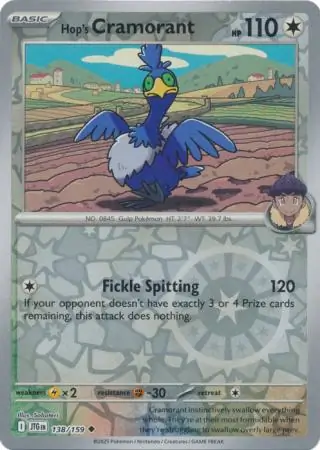 Hop's Cramorant Reverse Holo