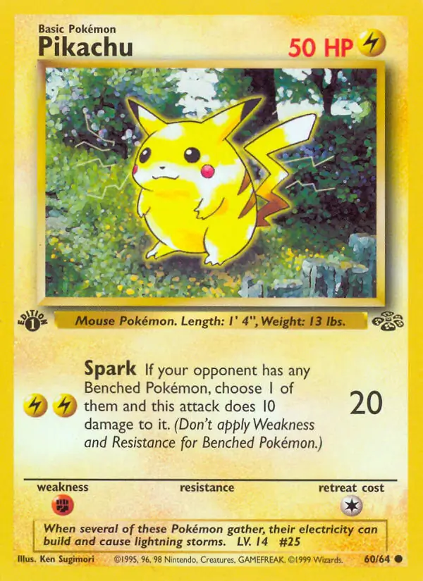 Pikachu - Jungle 1st Edition