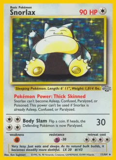 Snorlax Holo 11