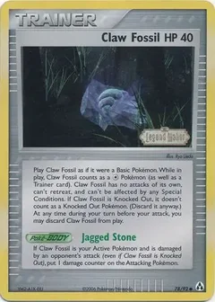 Claw Fossil Reverse Holo 78