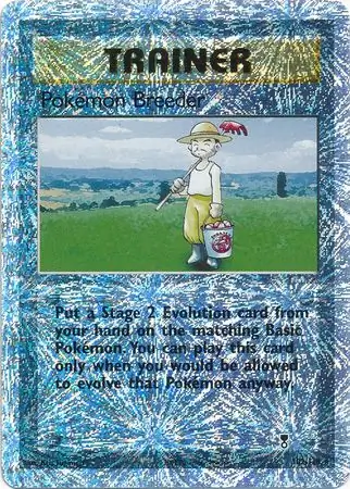 Pokemon Breeder Reverse Holo, Legendary Collection #102 Pokémon card