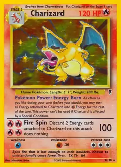 Charizard Holo, Legendary Collection #3 Pokémon card