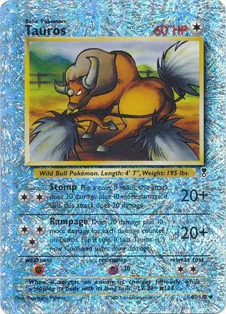 PokeDATA - Check current Pokemon card values for Tauros Reverse Holo 65!