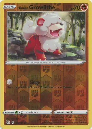 Hisuian Growlithe Reverse Holo