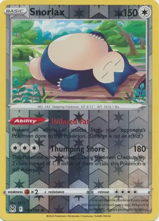 Snorlax Reverse Holo