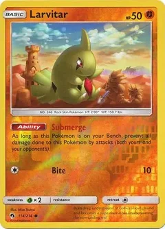 Larvitar Reverse Holo 114