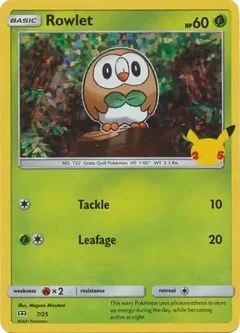 Rowlet Holo 7
