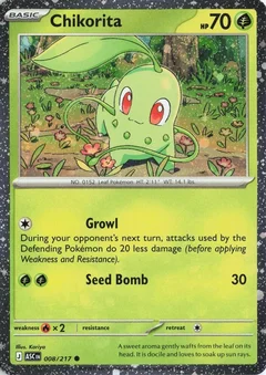 Chikorita Cosmos Holo 008