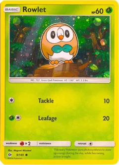 Rowlet Cosmos Holo 009