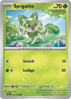 Sprigatito Mirage Holo 013