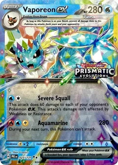 Vaporeon ex Prismatic Evolutions Stamp 023