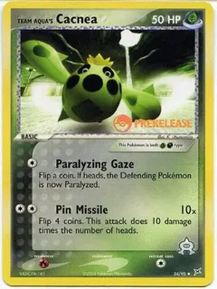 Team Aqua's Cacnea Prerelease 024