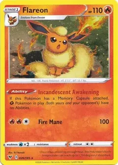Flareon Cosmos Holo 026