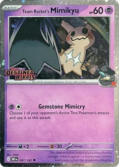 Team Rocket's Mimikyu Prerelease 087