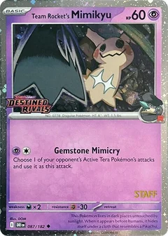 Team Rocket's Mimikyu Prerelease Staff 087