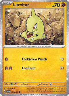 Larvitar Cosmos Holo 105