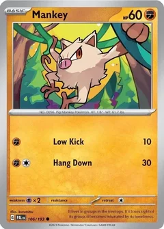 Mankey Cosmos Holo 106