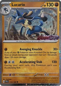 Lucario Scarlet & Violet Stamp 114