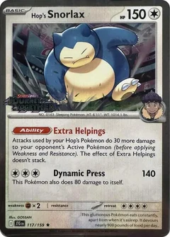 Hop's Snorlax Cosmos Holo 117