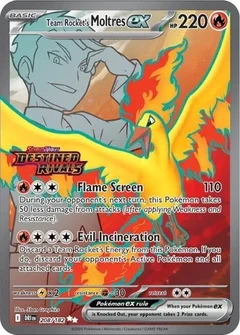 Team Rocket's Moltres ex Destined Rivals Stamp 208