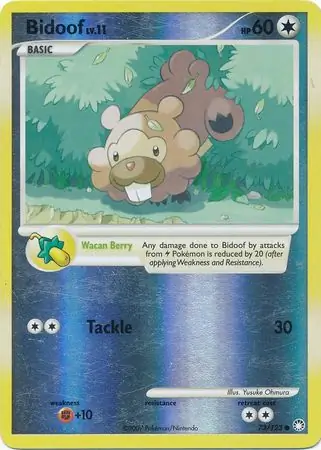 PokeDATA - Check current Pokemon card values for Bidoof Reverse Holo 73!