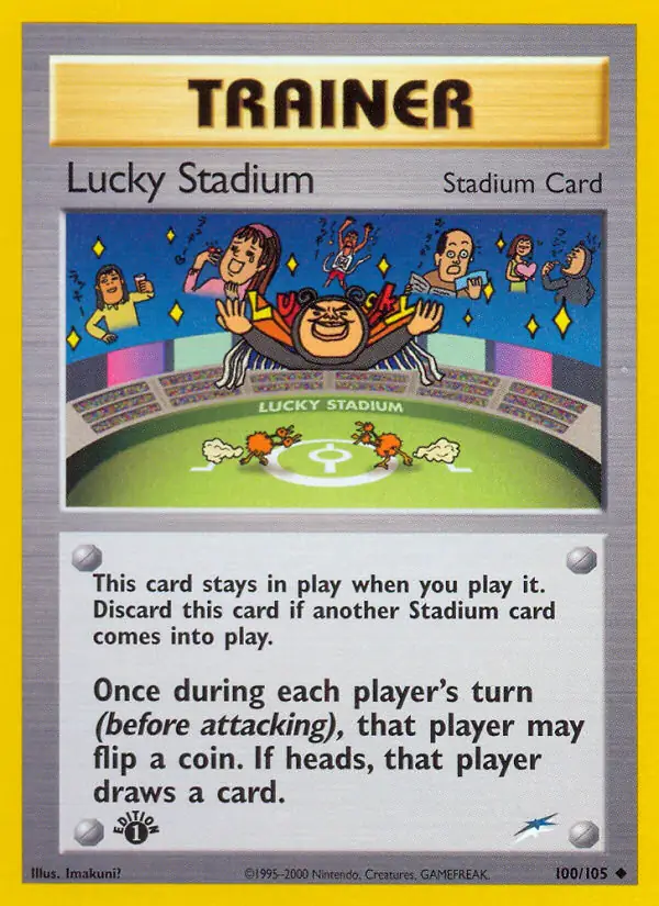 Lucky Stadium, Neo Destiny 1st Edition #100 Pokémon card