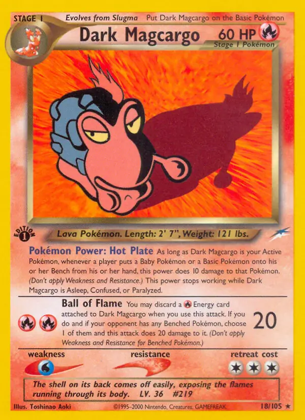 Dark Magcargo, Neo Destiny 1st Edition #18 Pokémon card