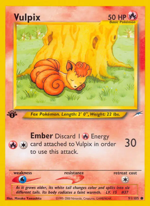 Vulpix, Neo Destiny 1st Edition #91 Pokémon card