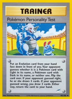 Pokemon Personality Test 102