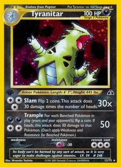Tyranitar Holo 12
