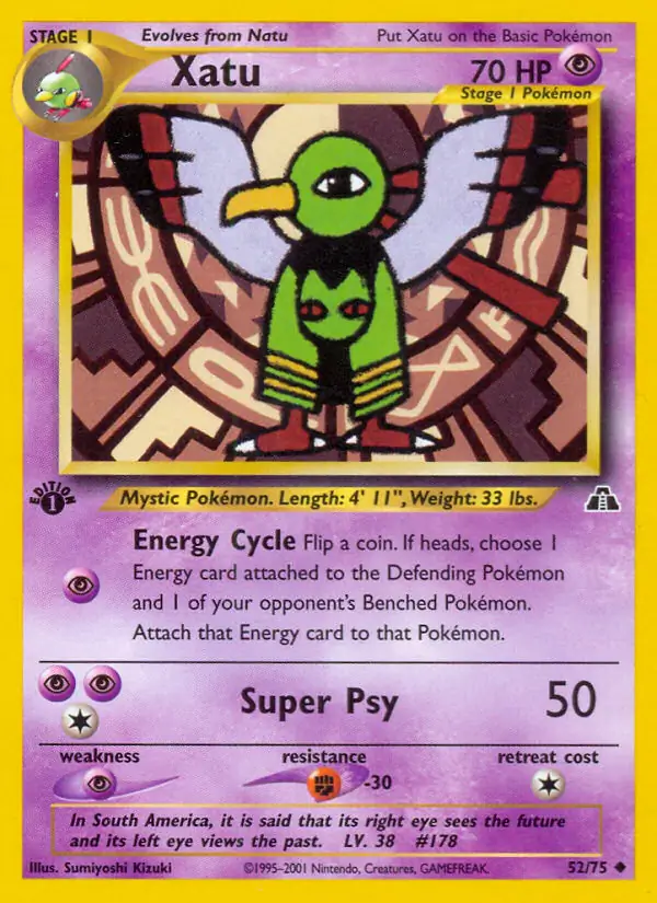 Xatu, Neo Discovery 1st Edition #52 Pokémon card
