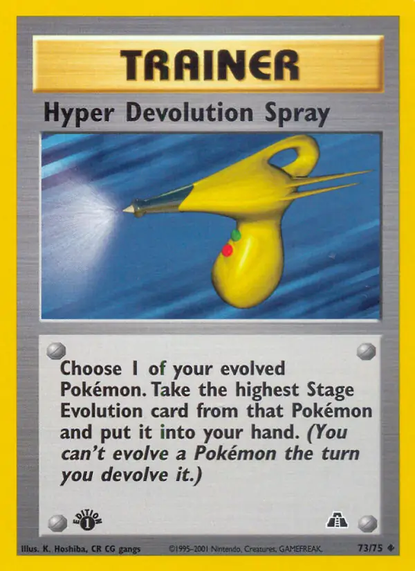 Hyper Devolution Spray, Neo Discovery 1st Edition #73 Pokémon card