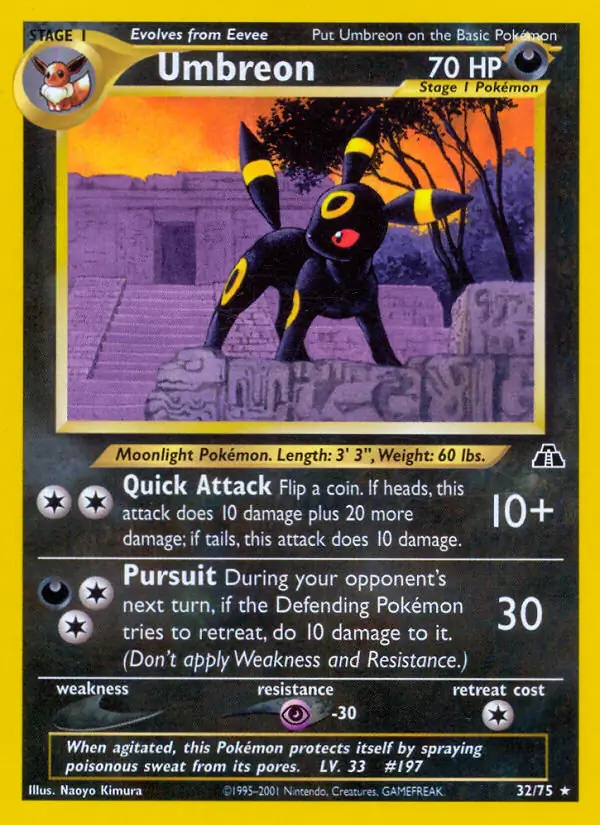 Umbreon, Neo Discovery #32 Pokémon card