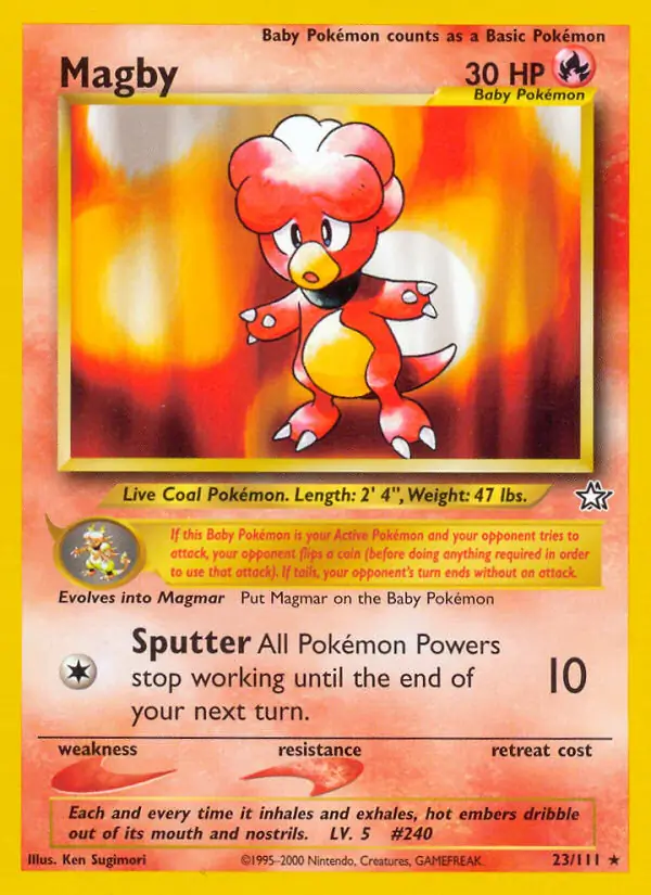 Magby, Neo Genesis #23 Pokémon card