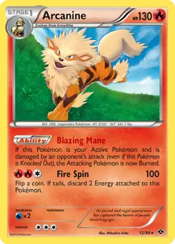 Arcanine, Next Destinies #12 Pokémon card