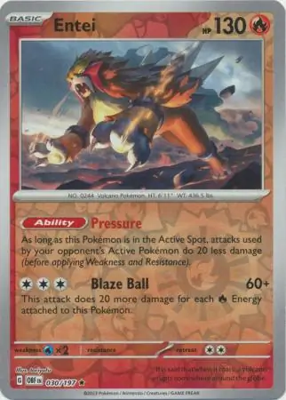 Entei Reverse Holo