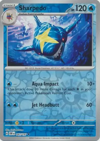 Sharpedo Reverse Holo