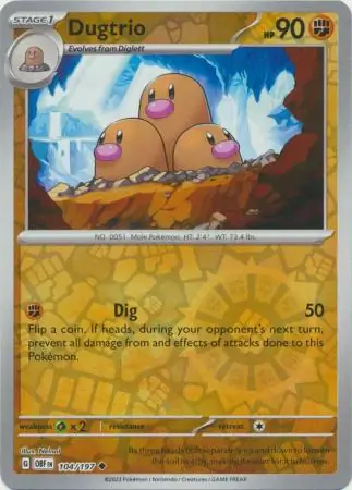 Dugtrio Reverse Holo