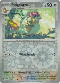 Pidgeotto Reverse Holo 163