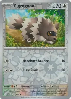 Zigzagoon Reverse Holo 167