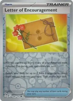 Letter of Encouragement Reverse Holo 189
