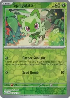 Sprigatito Reverse Holo 012