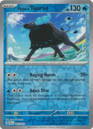 Paldean Tauros Reverse Holo