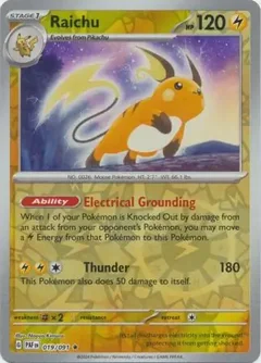Raichu Reverse Holo 019