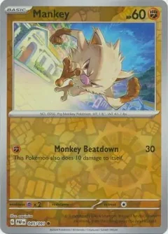 Mankey Reverse Holo 045