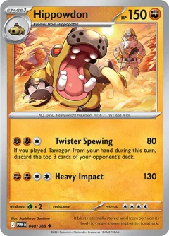 Hippowdon Reverse Holofoil 40