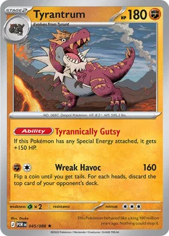 Tyrantrum Reverse Holofoil 45